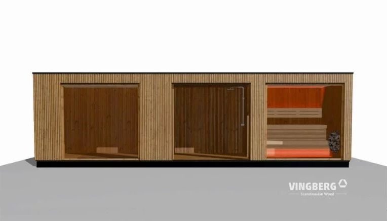 Moduł wypoczynkowy w nowoczesnej strefie wellness Garden Oasis